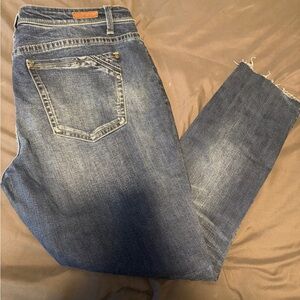 Buckle Black Fit #76 Skinny Brand Blue Jeans Raw hem